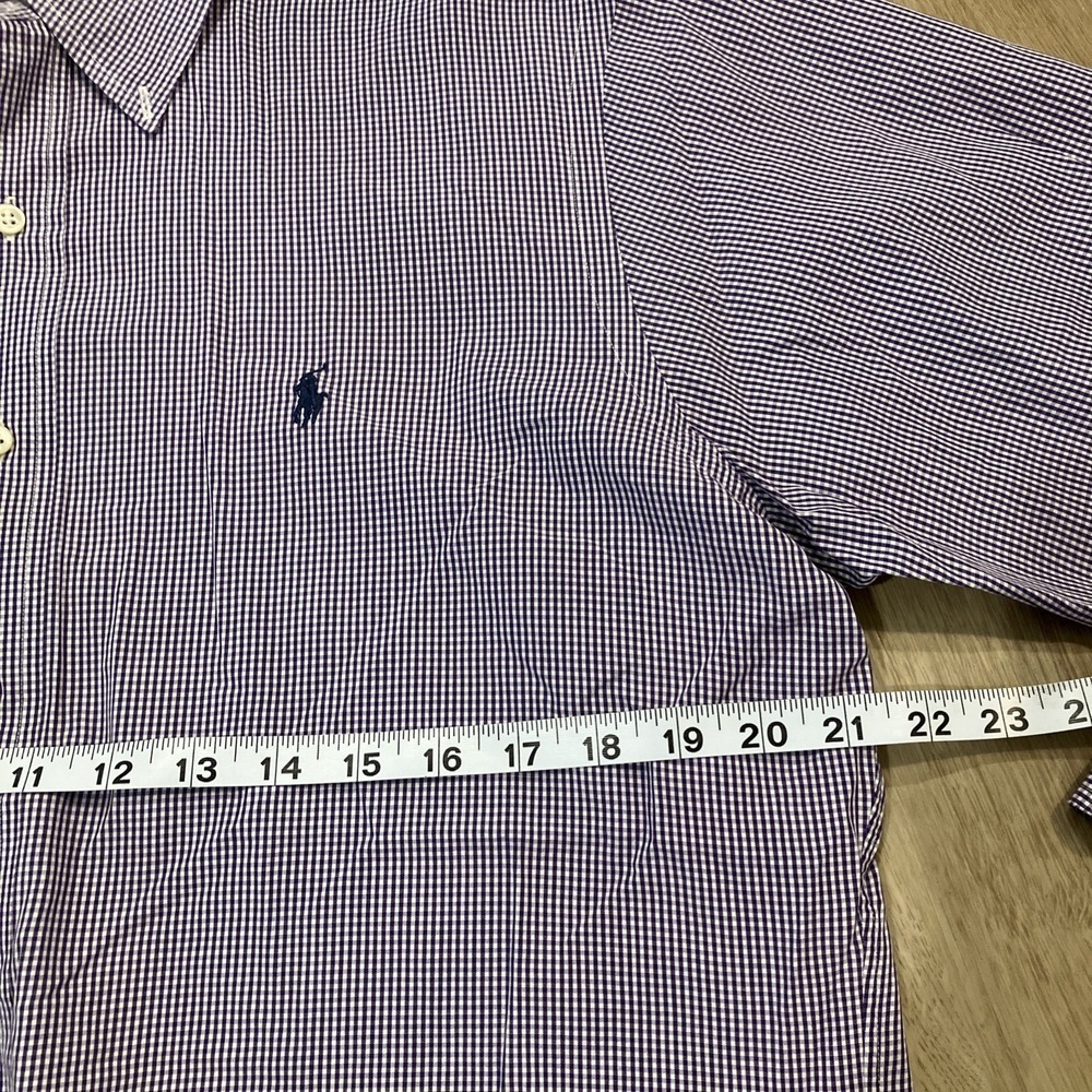 Ralph Lauren Button Down Long Sleeve Shirt Classic Fit Blue L - Picture 3 of 6